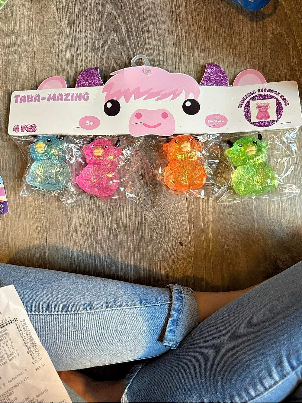 Danbar Glitter Animal Figures Pink & Green